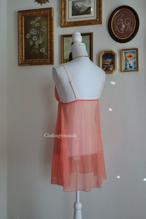 Omothe Orange Mesh Babydoll (S/M)