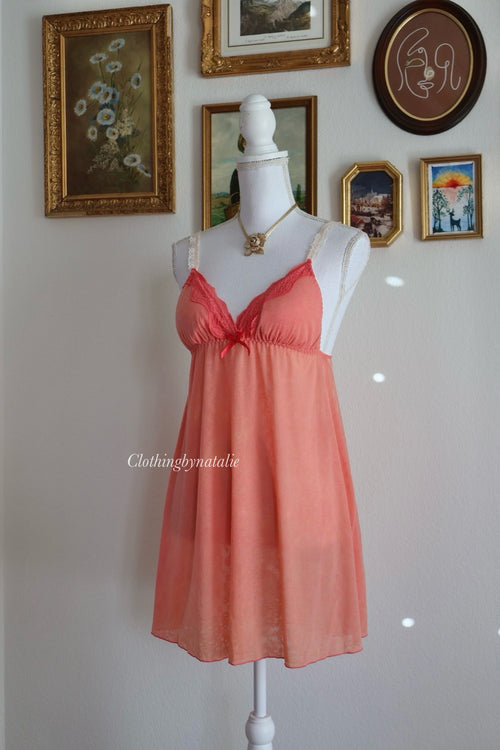 Omothe Orange Mesh Babydoll (S/M)