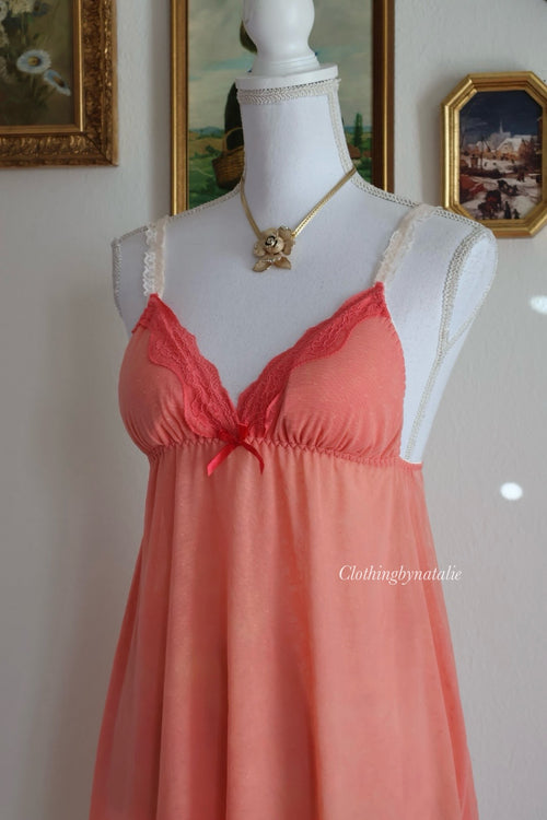 Omothe Orange Mesh Babydoll (S/M)