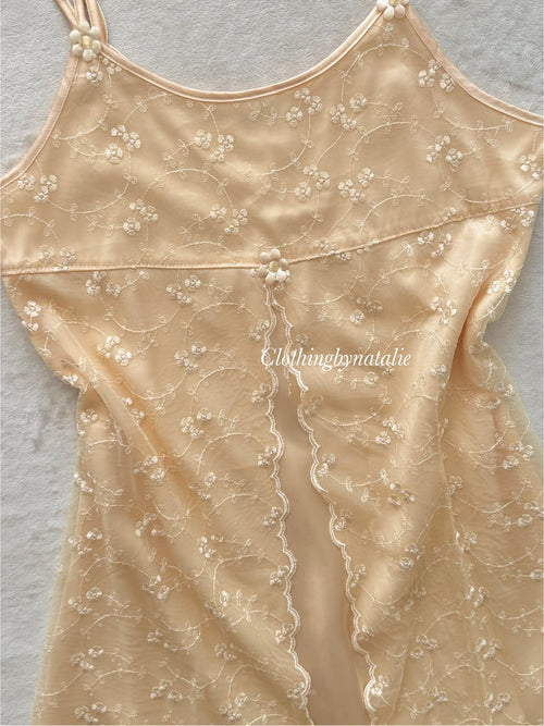 Coquette Lace Satin Slip Dress Size S/small M