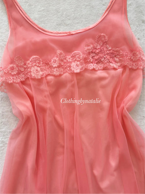 Van Raalte Orange Nylon Babydoll Size S