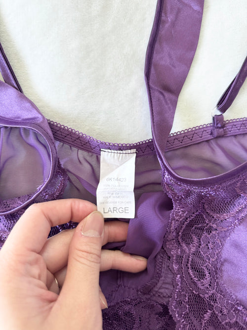 Purple Chiffon Babydoll (L)