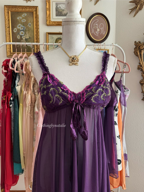 Whimsical Purle Mesh Babydoll (M)