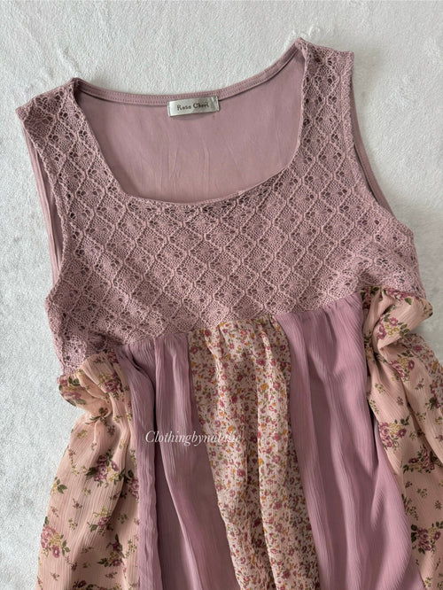 Purple Cotton Chiffon Babydoll (S)