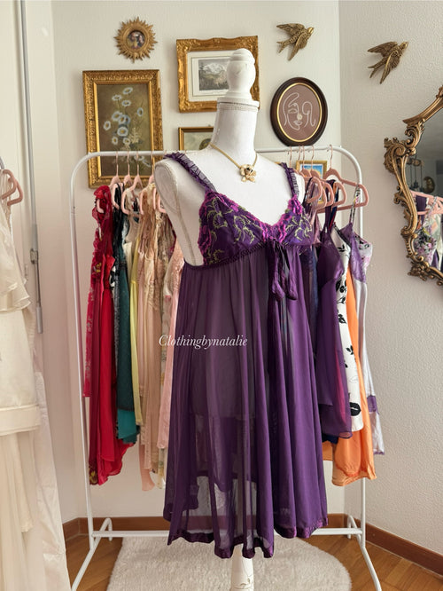 Whimsical Purle Mesh Babydoll (M)
