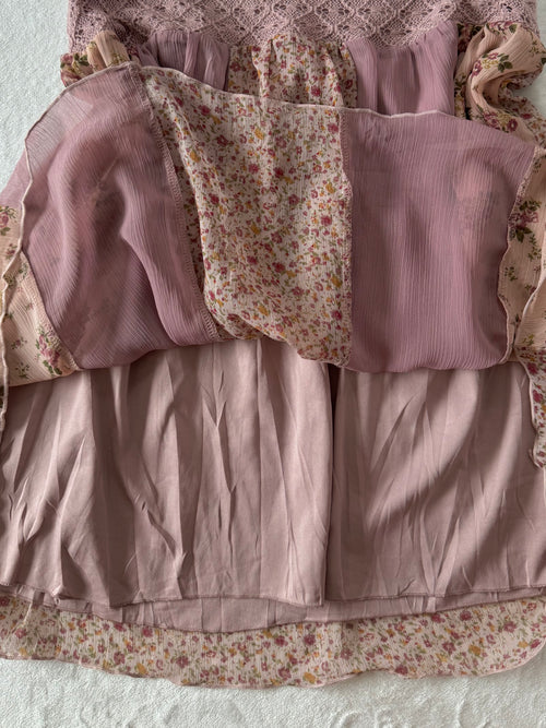 Purple Cotton Chiffon Babydoll (S)