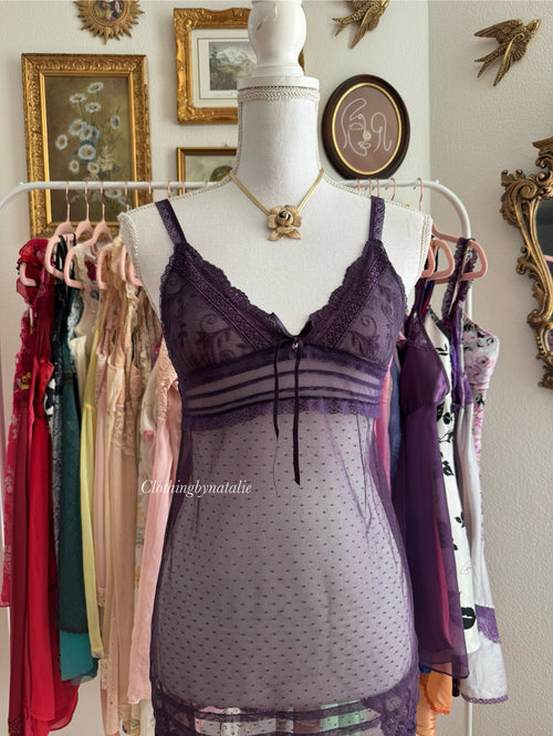 Purple Lace Mini Dress (S)