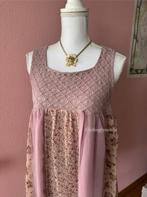 Purple Cotton Chiffon Babydoll (S)