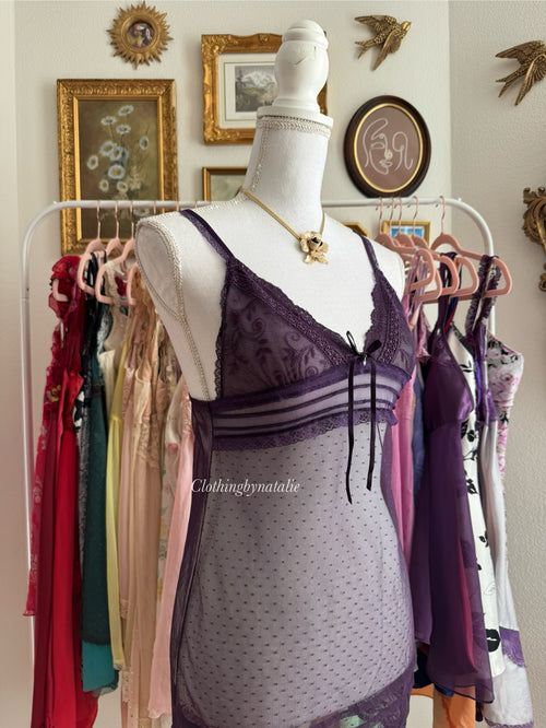 Purple Lace Mini Dress (S)