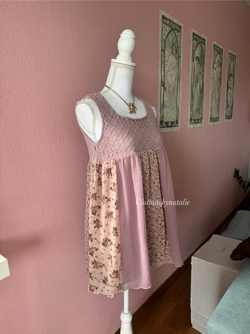 Purple Cotton Chiffon Babydoll (S)