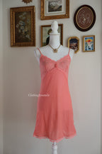 Venus Burnt Orange Mesh Slip Dress (S/M)