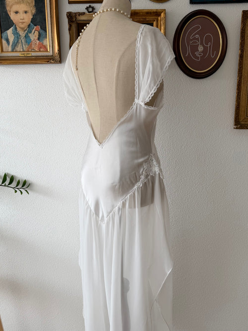 Pauline’s Crousseau Bridal Drop Waist Peignoir Set Size M/ small L