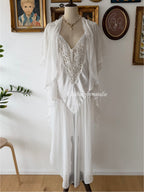 Pauline’s Crousseau Bridal Drop Waist Peignoir Set Size M/ small L