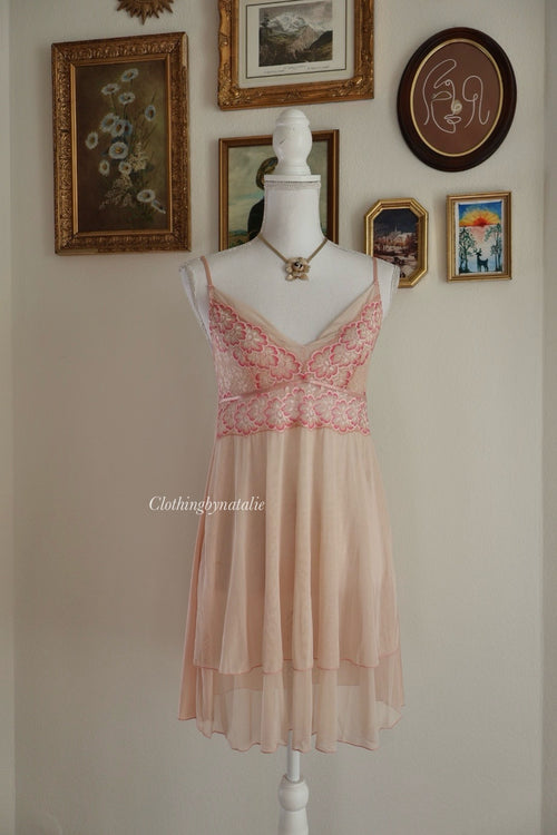 Orange Layered Mesh Babydoll (S/M)