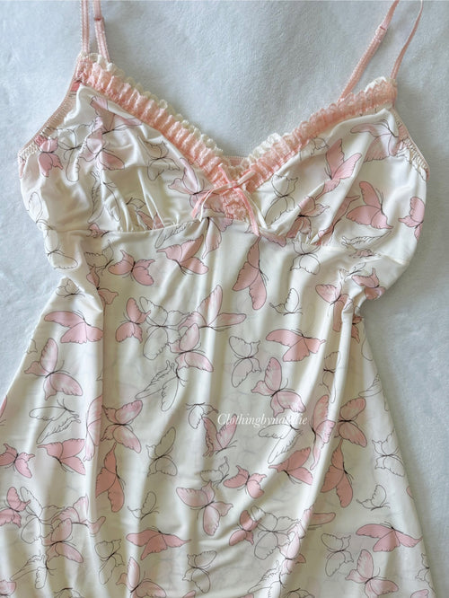 Butterfly Stretchy Slip Dress (S/M)