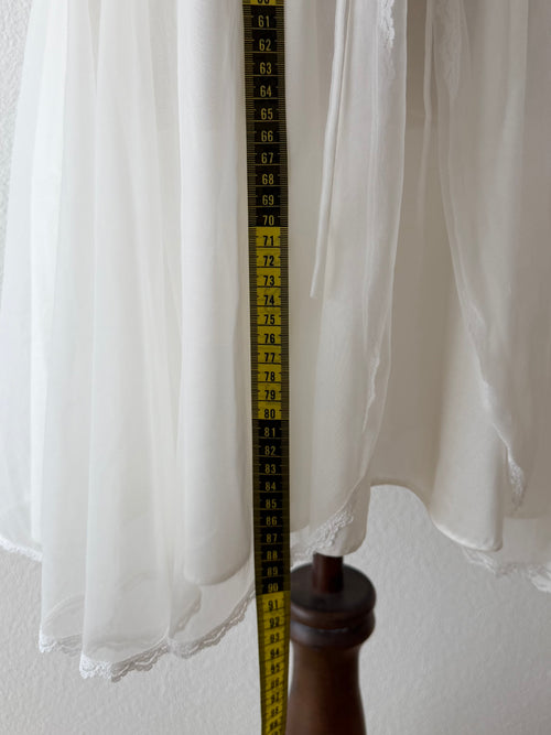 Delicates Nylon Lace Bridal Peignoir Size M