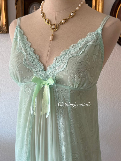 Green Sheer Mesh Babydoll size M