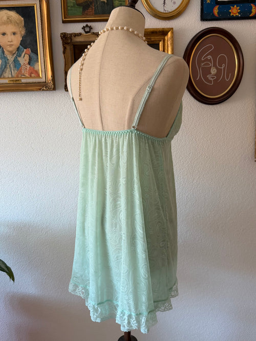 Green Sheer Mesh Babydoll size M