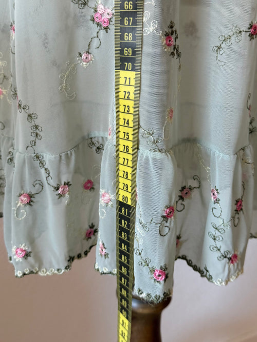 Embroidery Green Mesh Slip size S
