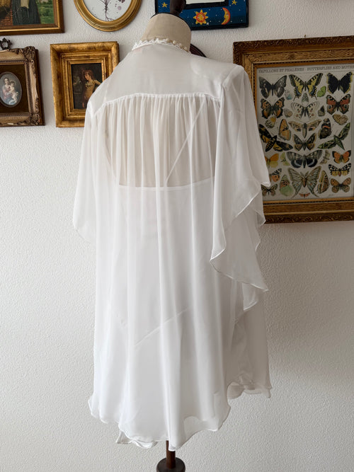 Flora Nikrooz Mini Bridal Peignoir Set Size S