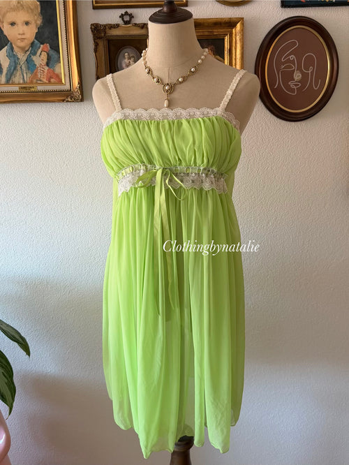 Fairy Green Sheer Mesh Babydoll size M