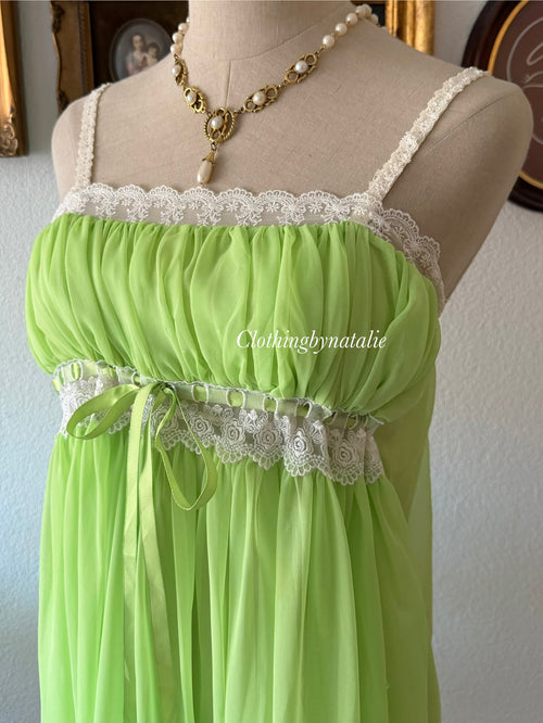 Fairy Green Sheer Mesh Babydoll size M