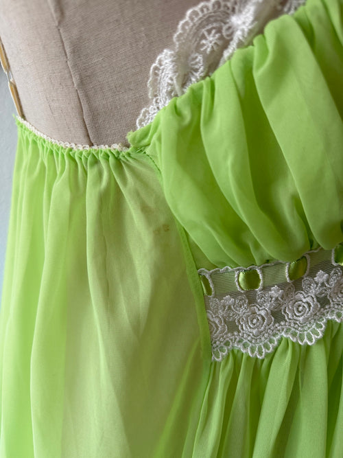 Fairy Green Sheer Mesh Babydoll size M