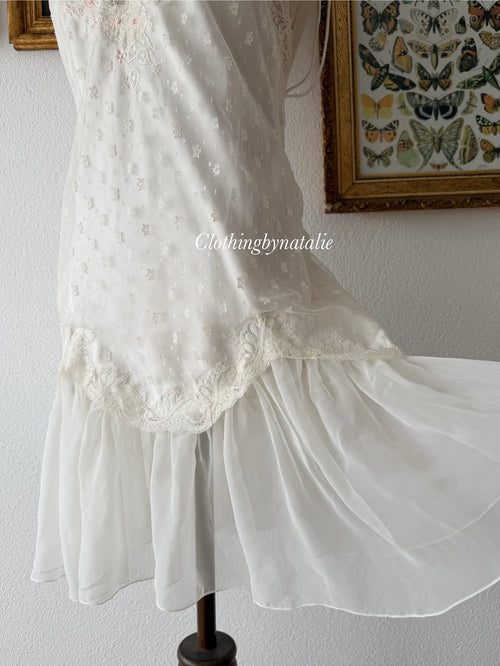 Sara Beth Bridal Satin Peignoir Set Size S