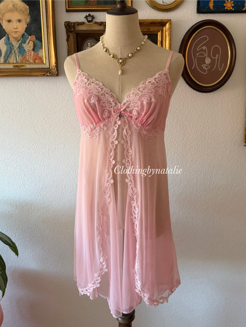 Fairy Pink Mesh Nightgown size M