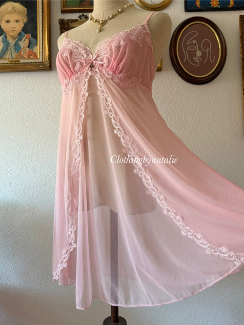 Fairy Pink Mesh Nightgown size M