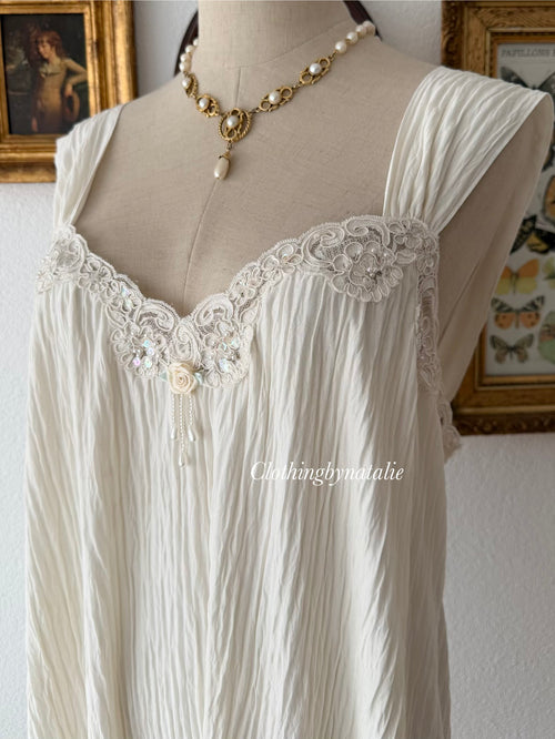 Shadow Line Jersey Peignoir Set Size L