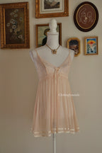 Milky Orange Mesh Slip Dress (S/M)