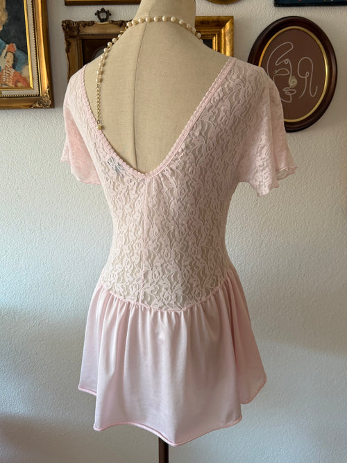 Ashley Taylor Pink Nylon Babydoll size M