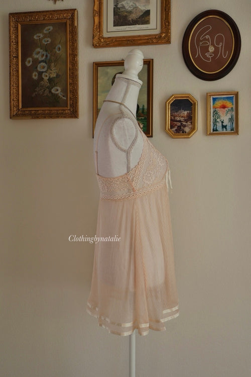 Milky Orange Mesh Slip Dress (S/M)