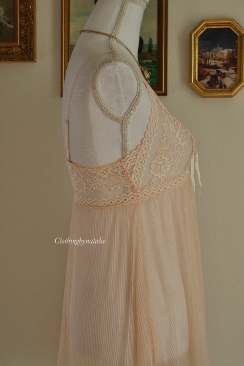 Milky Orange Mesh Slip Dress (S/M)