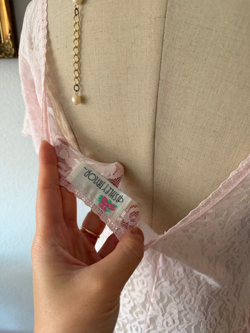 Ashley Taylor Pink Nylon Babydoll size M