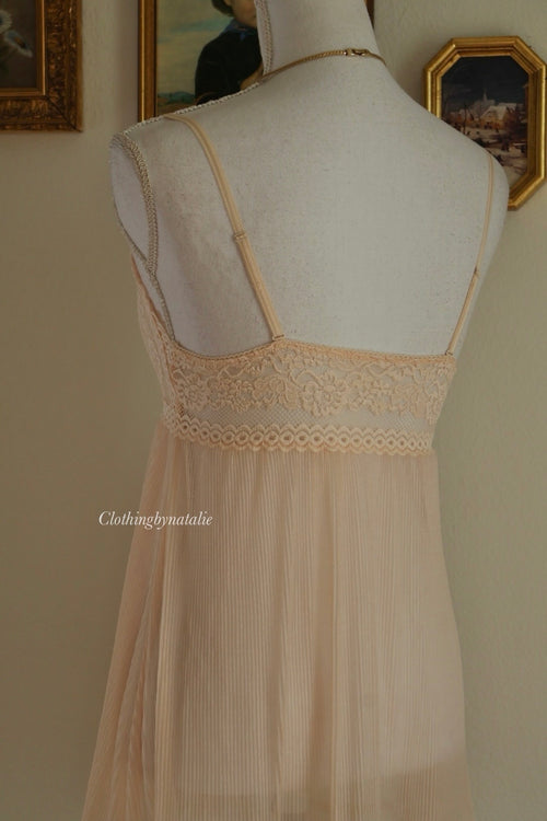 Milky Orange Mesh Slip Dress (S/M)