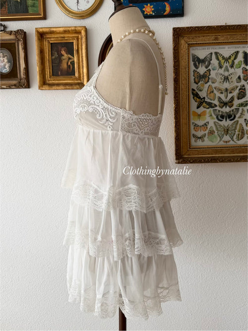Tutu White Fairy Babydoll Size S