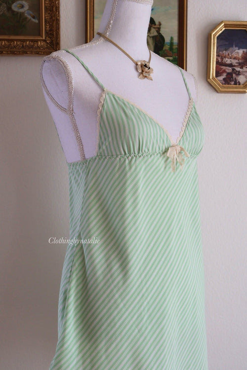 Green Satin Babydoll (S/M)