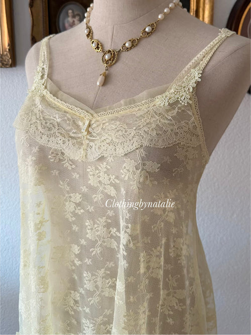 Coquette Yellow Lace Babydoll size S/small M