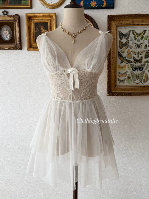 Mesh White Tutu Babydoll Size S