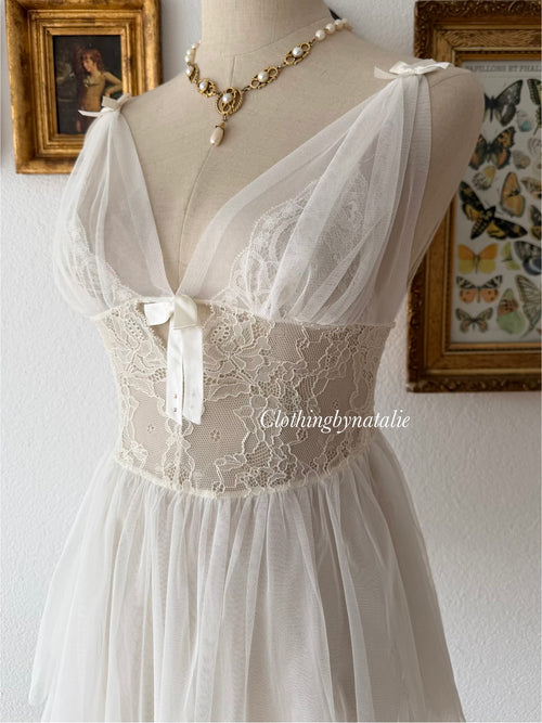 Mesh White Tutu Babydoll Size S