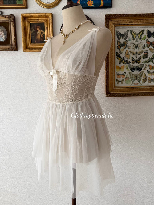 Mesh White Tutu Babydoll Size S