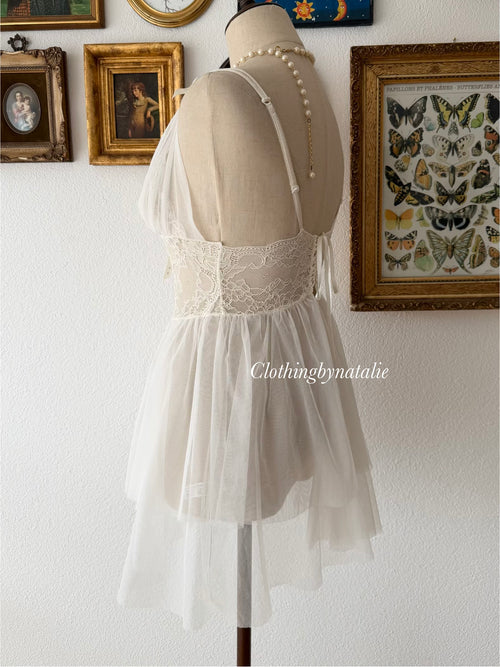 Mesh White Tutu Babydoll Size S