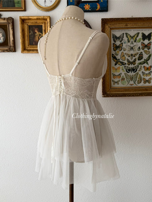 Mesh White Tutu Babydoll Size S