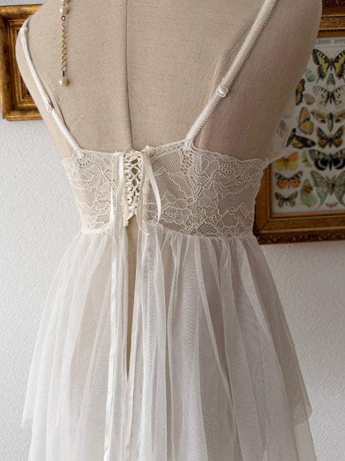 Mesh White Tutu Babydoll Size S