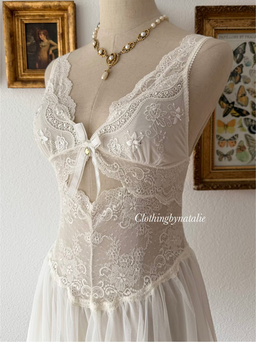 Embroidery Mesh Babydoll Size S