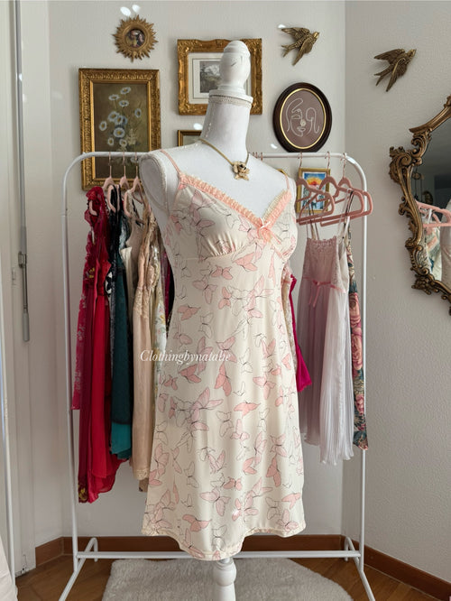 Butterfly Stretchy Slip Dress (S/M)