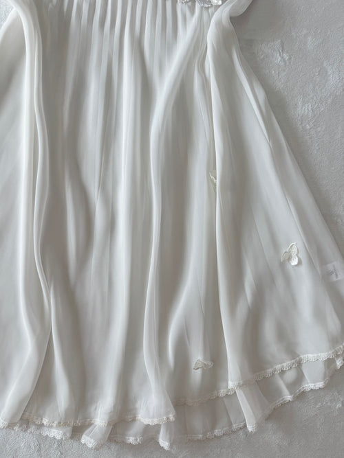 Vera Wang Pleated Chiffon Babydoll (S/M)