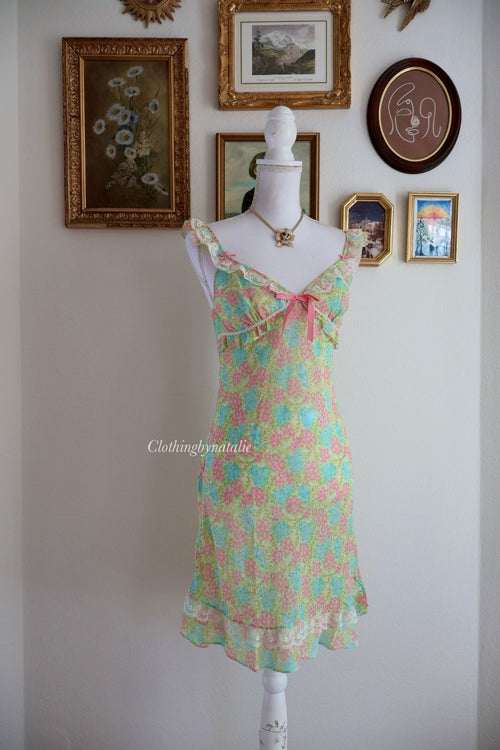 Hunt Chiffon Floral Slip Dress (S)